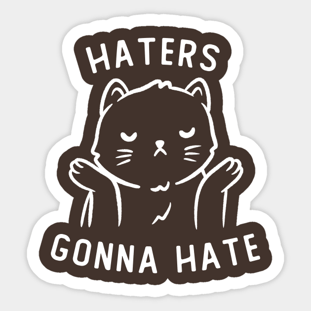 Haters Gonna Hate Funny Cute Gift Sticker by koalastudio